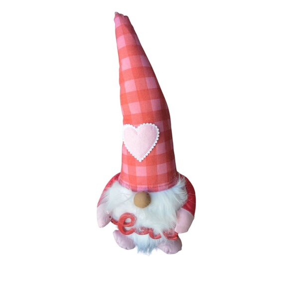 Kirkton House Valentines Day Gnome Decoration With Pink Heart Love Design 20" - Picture 2 of 5